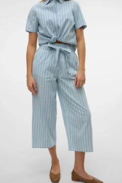 Pantalón ancho de rayas