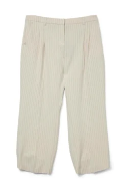 Pantalón ancho de rayas talla grande