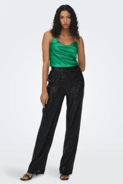 Pantalón ancho lentejuelas