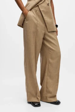 Pantalón ancho tweed