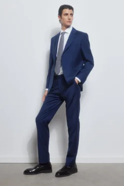Pantalón azul bi-stretch slim