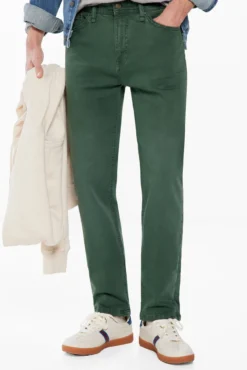 Pantalón 5 bolsillos color slim lavado