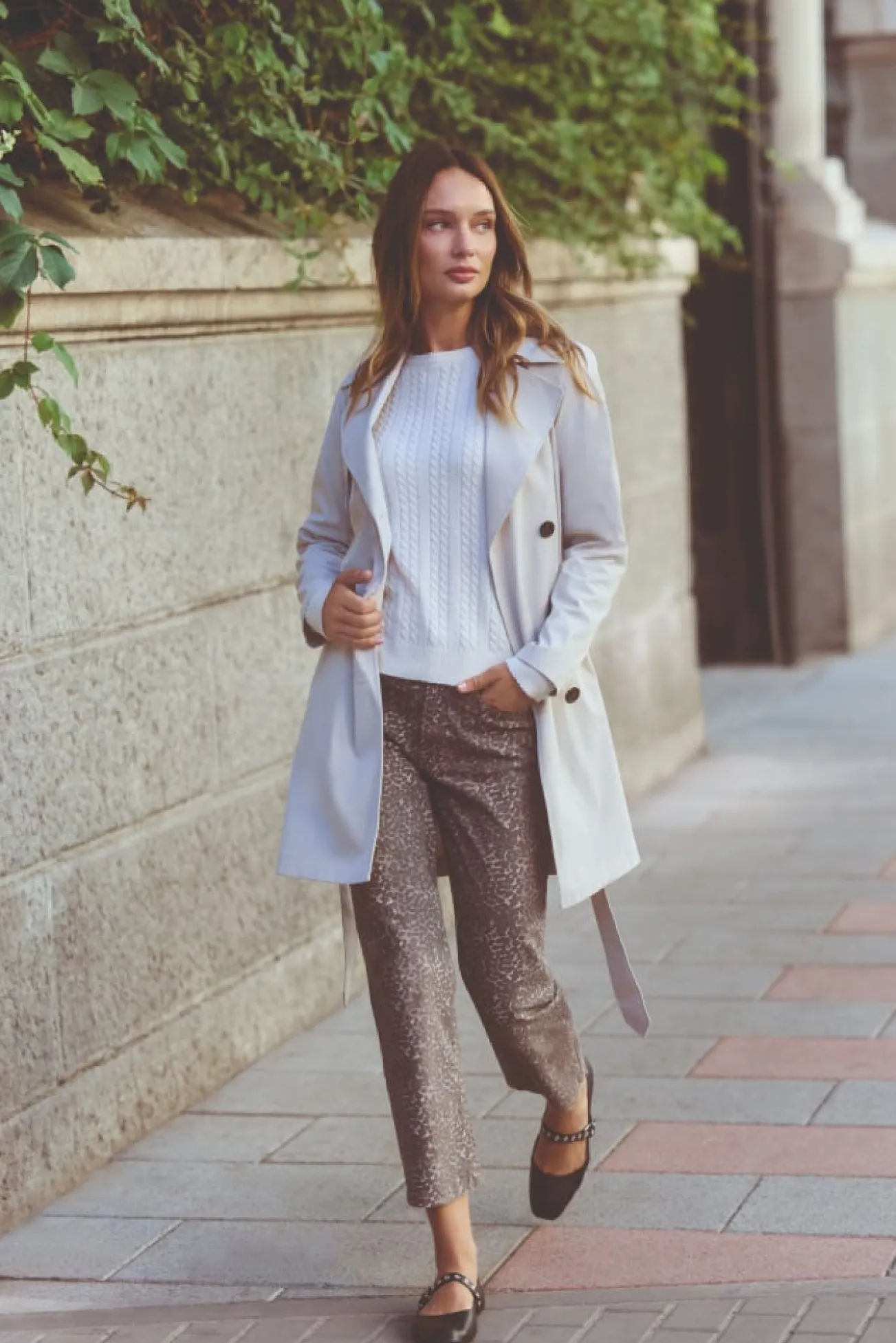 Pantalón 5 bolsillos leopardo