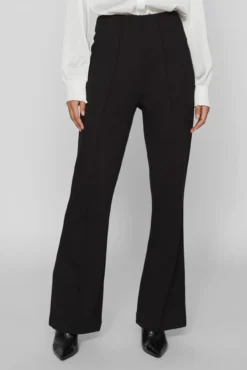 Pantalón campana cintura alta elástica
