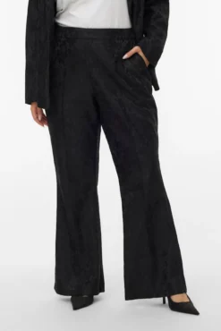Pantalón campana encaje talla grande