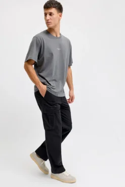 Pantalón cargo algodón tiro medio