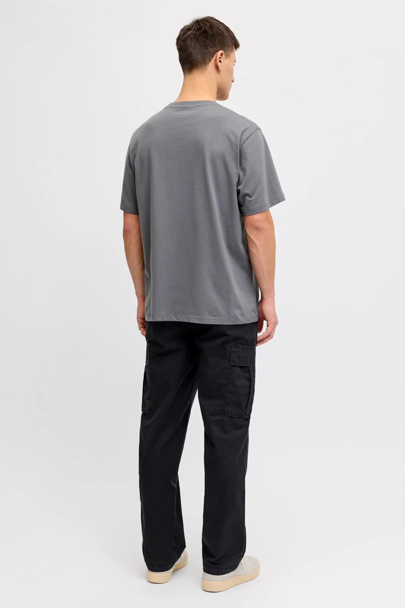 Pantalón cargo algodón tiro medio