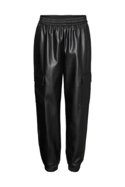 Pantalón cargo efecto piel talla grande