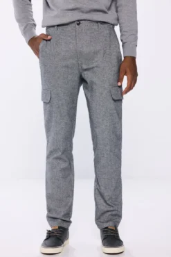 Pantalón cargo melange comfort slim fit