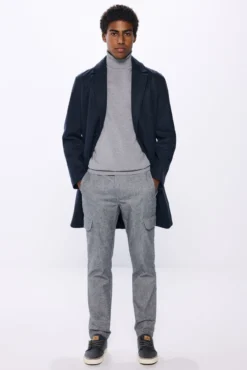 Pantalón cargo melange comfort slim fit