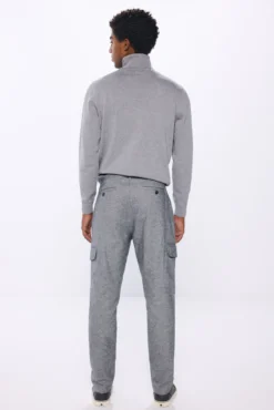 Pantalón cargo melange comfort slim fit