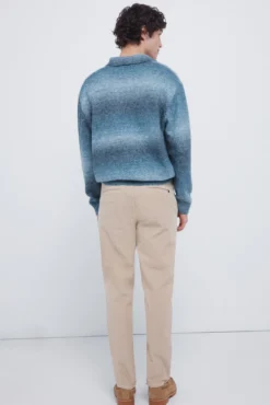 Pantalón chino pana lavada comfort slim fit