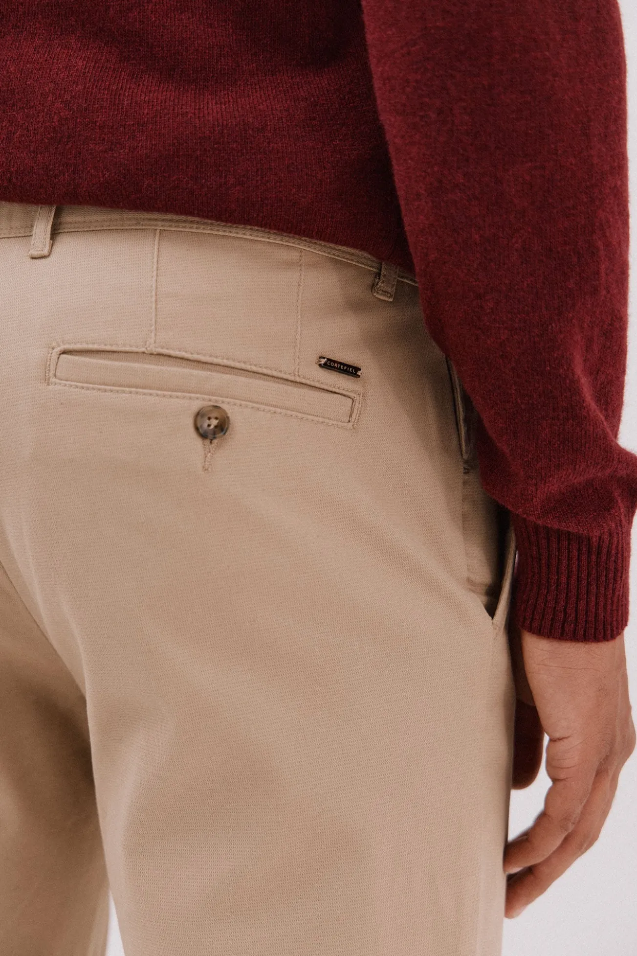 Pantalón chino print slim