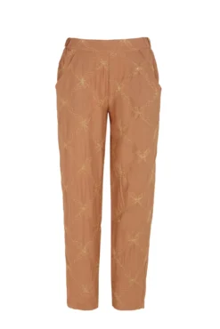 Pantalón con bordado de lurex