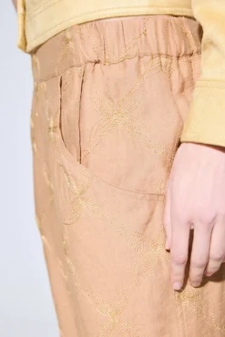 Pantalón con bordado de lurex