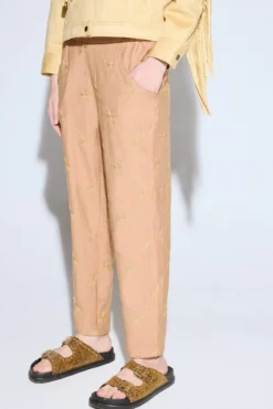 Pantalón con bordado de lurex