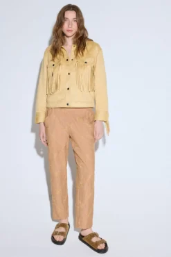 Pantalón con bordado de lurex