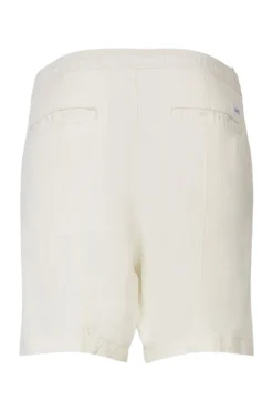 Pantalón corto de hombre monocolor con mezcla de lino y algodón