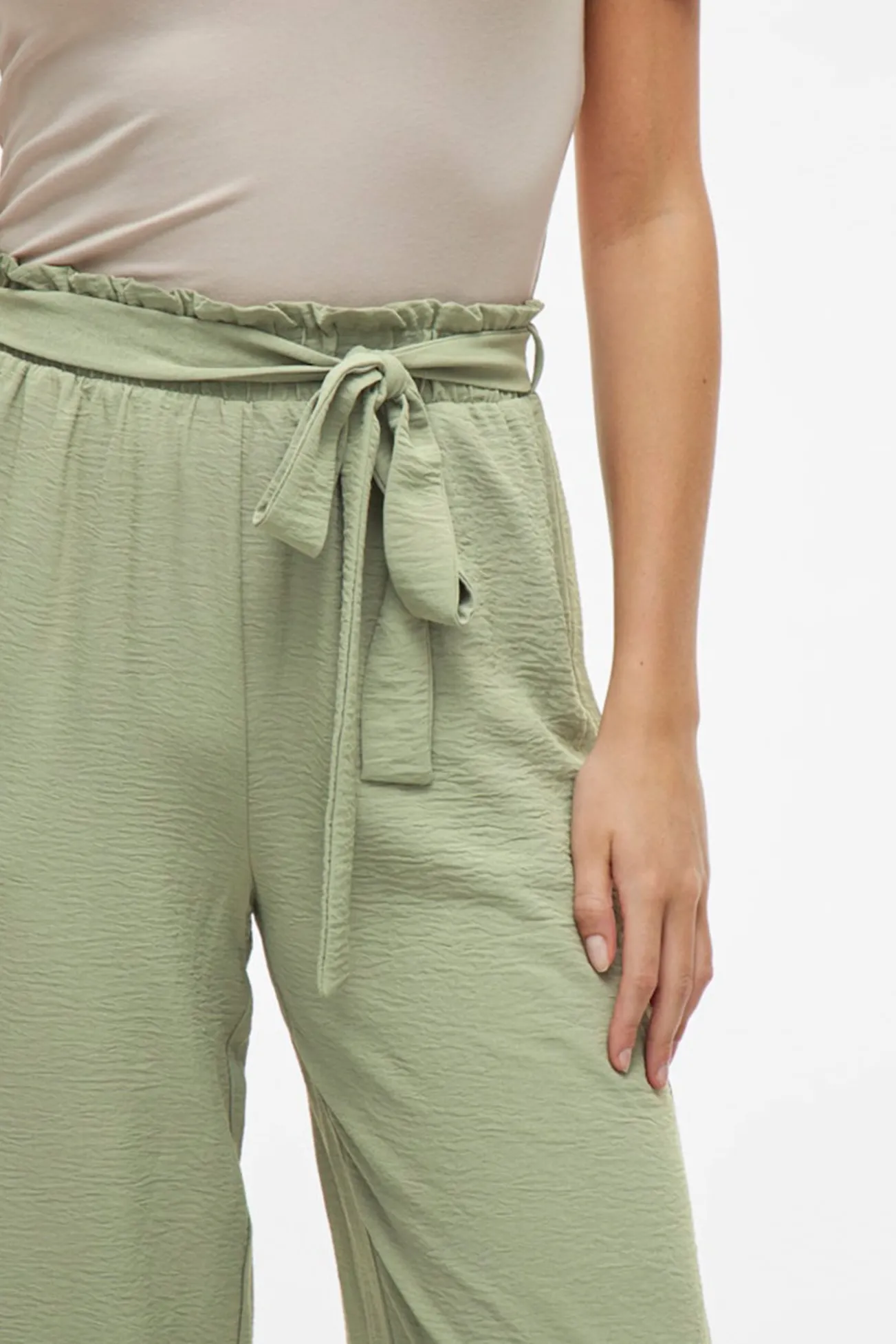 Pantalón culotte con cintura alta