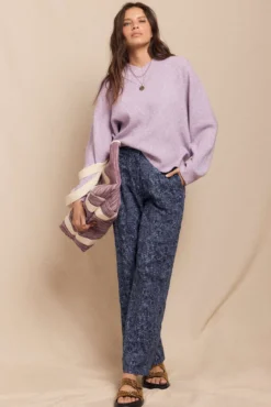 Pantalón de jaquard con pinzas
