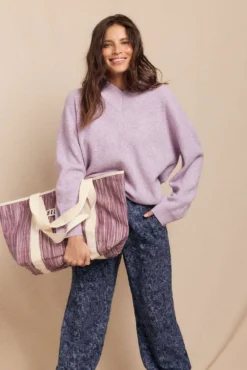 Pantalón de jaquard con pinzas