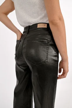 Pantalón de mujer largo tejido brillante