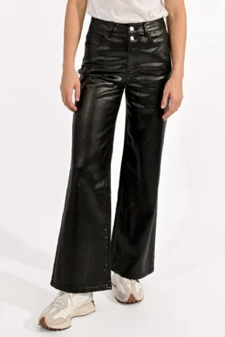 Pantalón de mujer largo tejido brillante