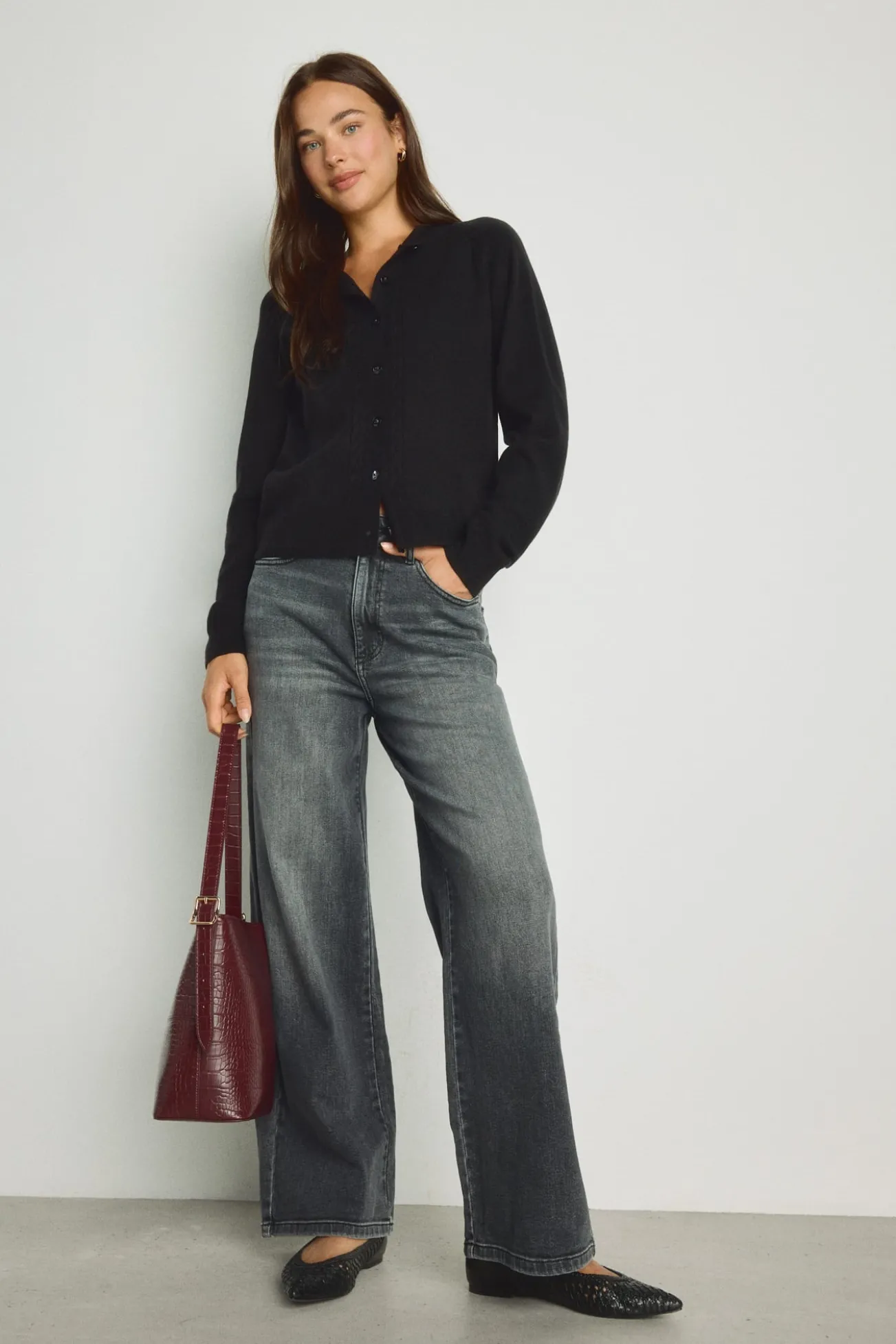 Pantalón denim ancho