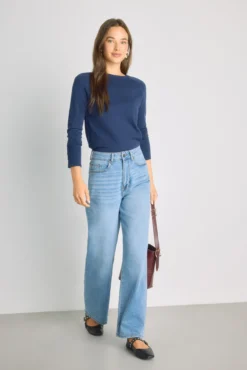 Pantalón denim ancho