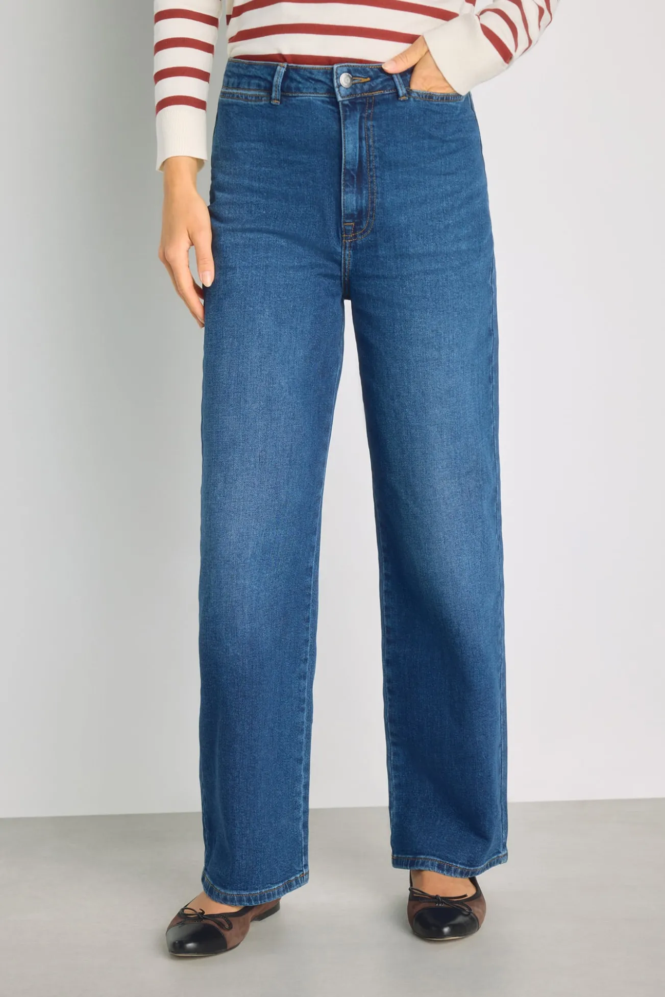 Pantalón denim ancho