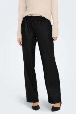 Pantalón de polipiel cintura elástica