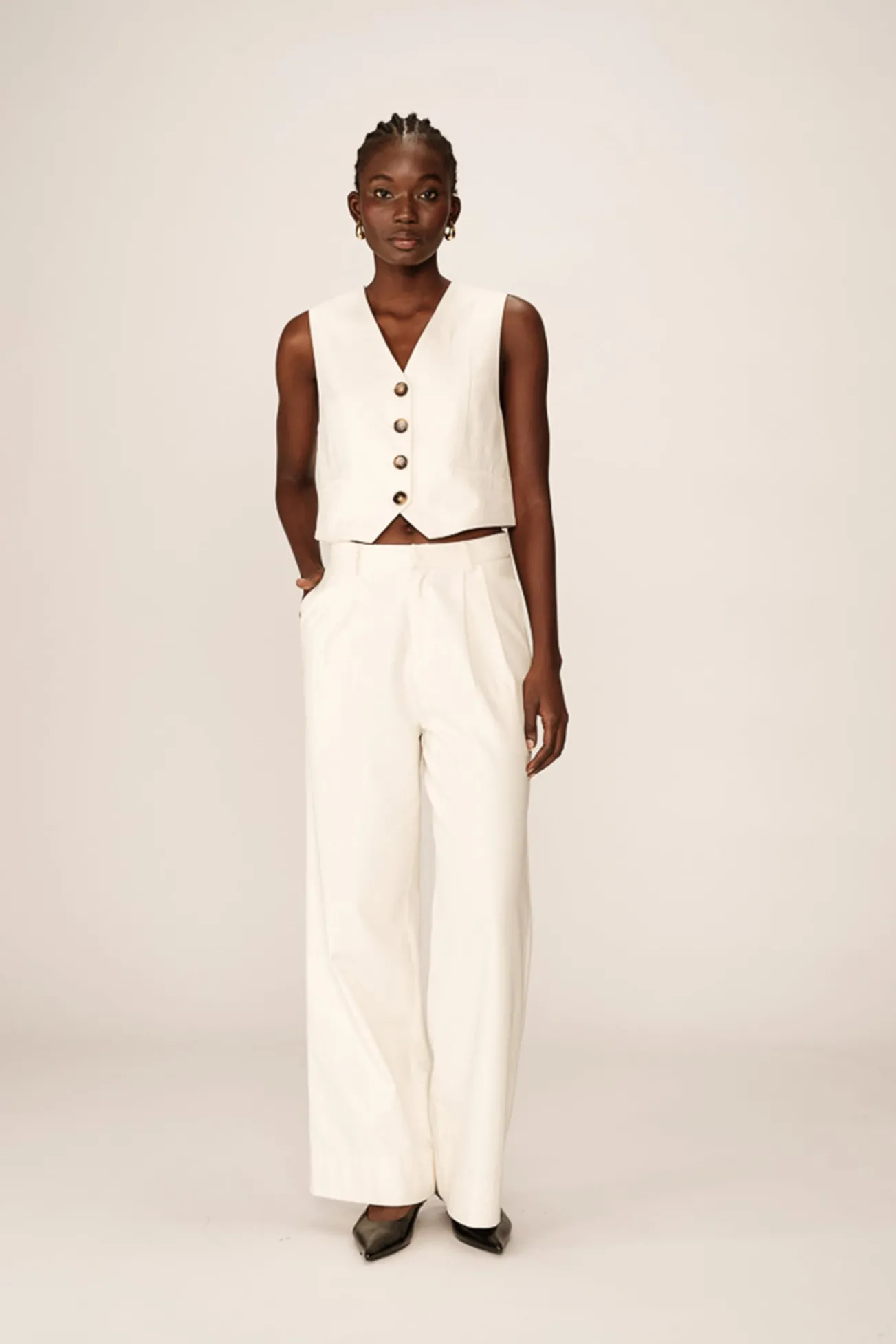 Pantalón de traje ancho