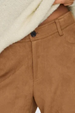 Pantalón de traje de ante