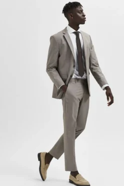 Pantalón de traje slim fit estructura