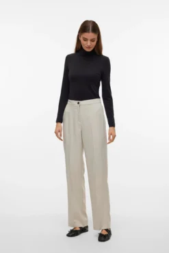 Pantalón de vestir de mujer corte recto