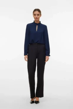 Pantalón de vestir de mujer corte recto