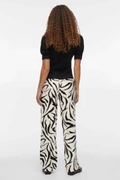 Pantalón estampado cintura alta