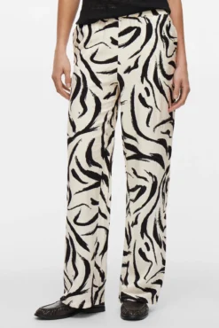 Pantalón estampado cintura alta