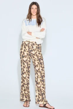 Pantalón estampado flare