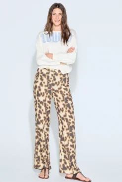 Pantalón estampado flare