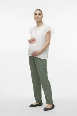 Pantalón fluído de tiro bajo maternity