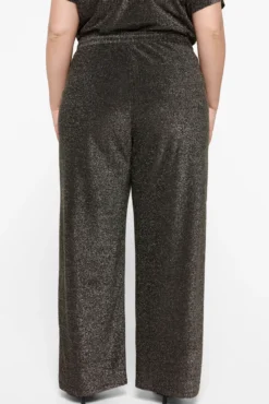 Pantalón fluido de lurex talla grande