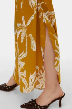 Pantalón fluido efecto satinado