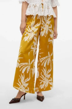 Pantalón fluido efecto satinado