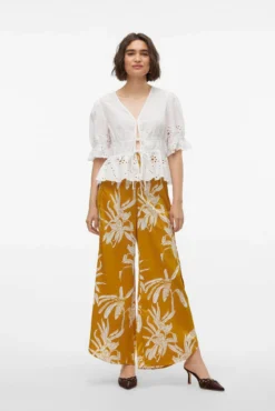 Pantalón fluido efecto satinado