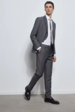 Pantalón gris bi-stretch slim
