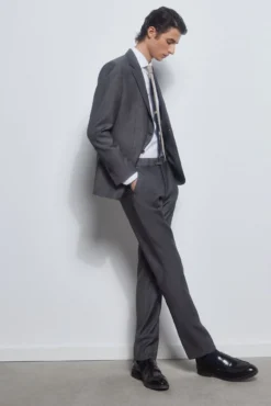 Pantalón gris bi-stretch slim