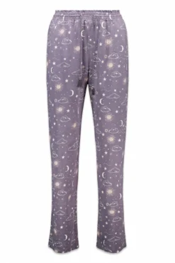 Pantalón largo 100% algodón estampado astral