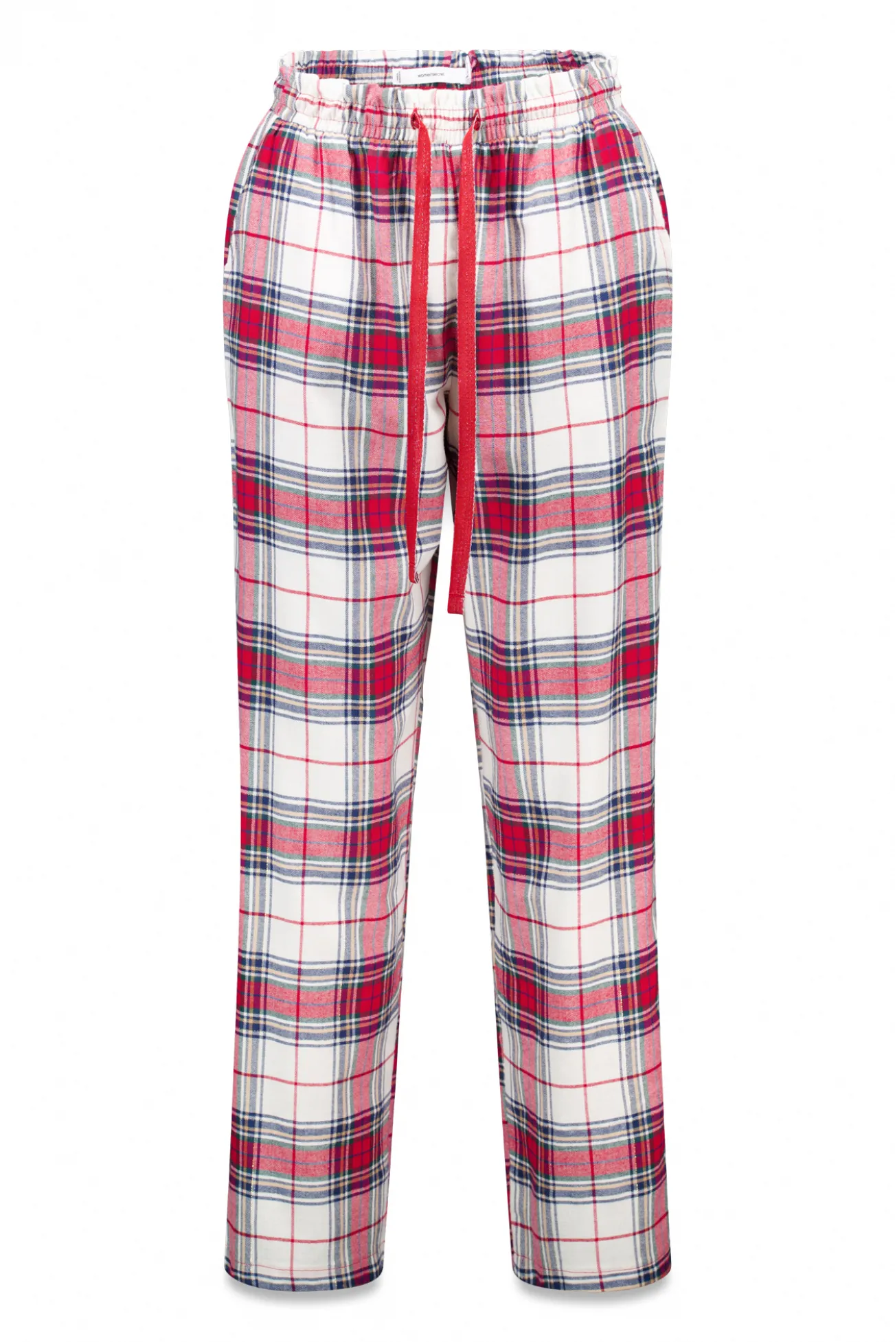 Pantalón largoalgodón franela cuadros rojo