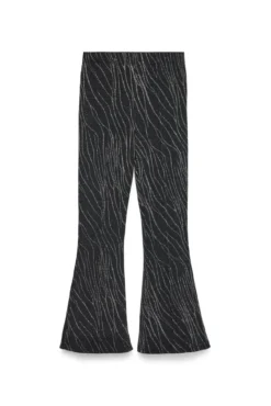 Pantalón largo campana con lúrex